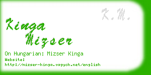 kinga mizser business card